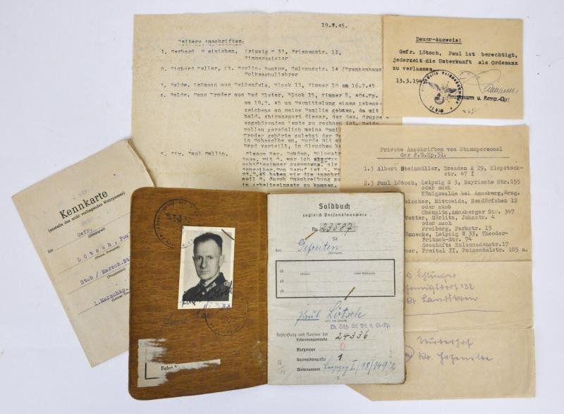 WW2 German Army Soldbuch 1944 - Machine Gun Battln , Fortress Unit 72 — image 2