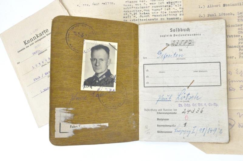 WW2 German Army Soldbuch 1944 - Machine Gun Battln , Fortress Unit 72 — image 3