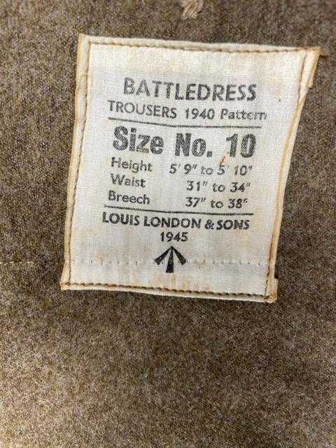 WW2 British '40 Pattern Battledress Trousers 1945 — image 5