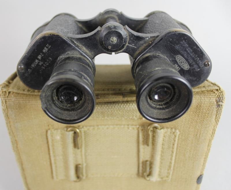 WW2 British Army Binoculars In Webbing Case 1942/43 — image 3