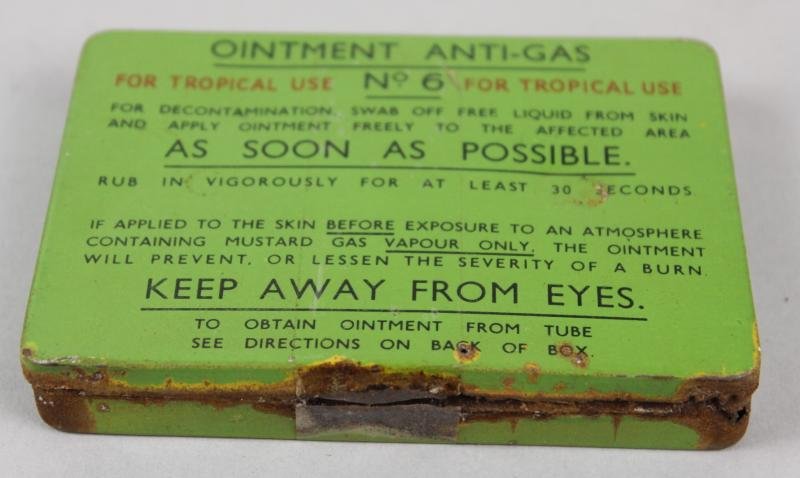WW2 British Ointment Anti-Gas ' For Tropical Use ' — image 2