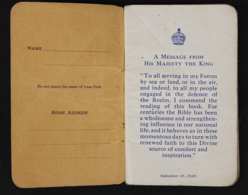WW2 British Active Service Bible 1942 — image 2