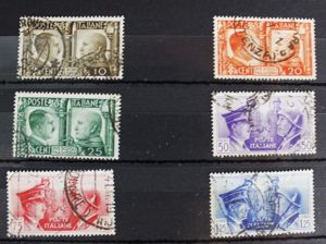 WW2 Italian Stamps - Mussolini & Hitler