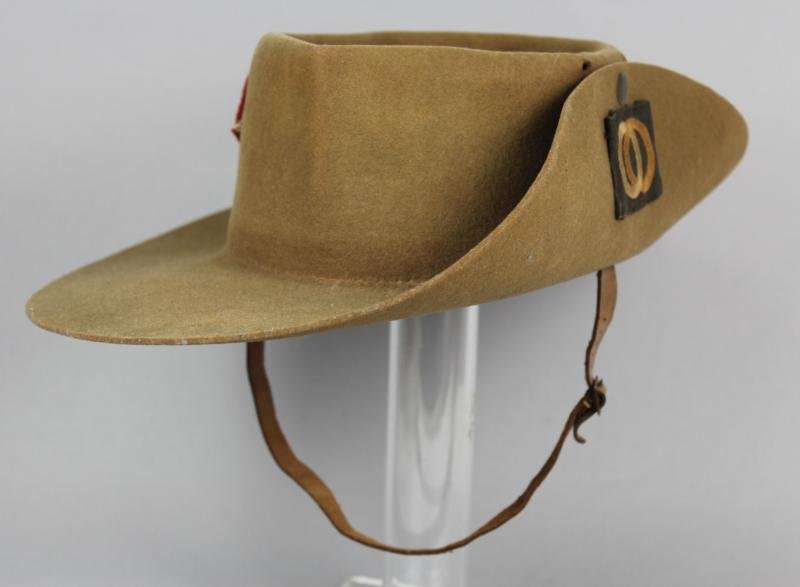 WW2 British Jungle Slouch Hat 1942 - Royal Artillery 36th Division — image 2