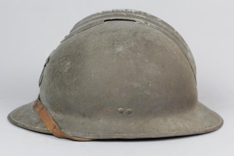 WW2 French Colonial Infantry Troops Adrian Helmet — image 3