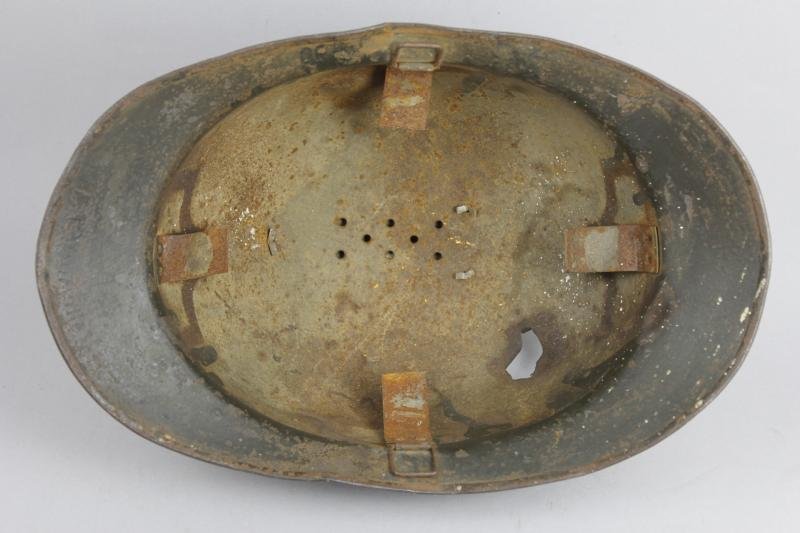 WW2 French 'Fall of France' Battle Damaged M26 Adrian Helmet — image 6