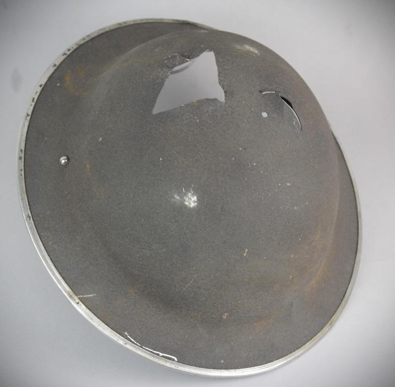 WW2 British Blast Damaged MkII Helmet — image 10