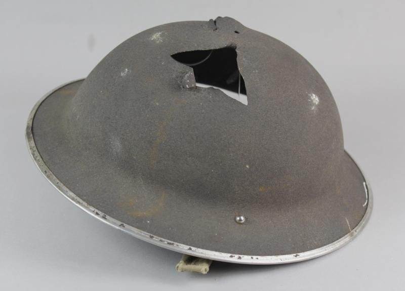 WW2 British Blast Damaged MkII Helmet — image 3