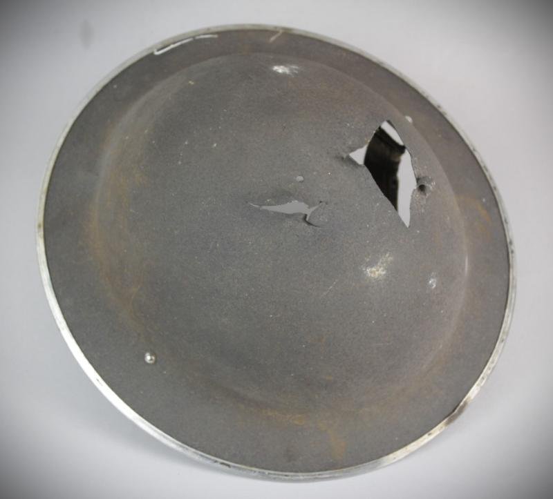 WW2 British Blast Damaged MkII Helmet — image 5
