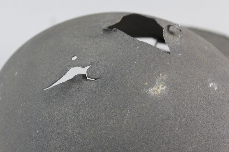 WW2 British Blast Damaged MkII Helmet — image 6
