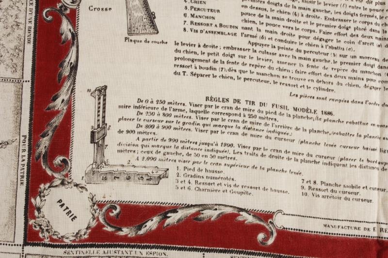 WW1 French 150th Inf Reg 'Mouchoirs D'Instruction Militaire' No.9 ( M1886 Rifle ) — image 3
