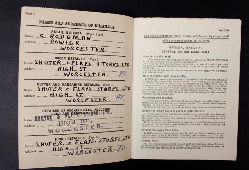 WW2 British Home Front Ration Book With German Name 1940 — image 2
