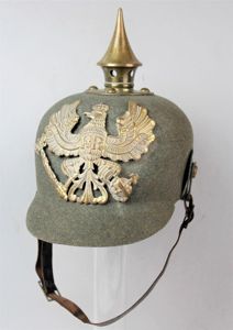 WW1 German Ersatz Model 1895 Felt Pickelhaube of Prussia