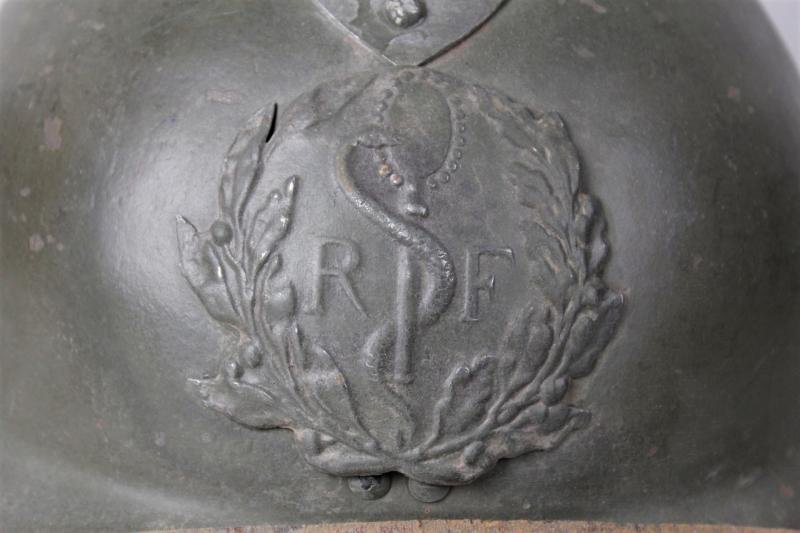 WW2 French M26 Adrian Helmet For Medical Troops — image 2