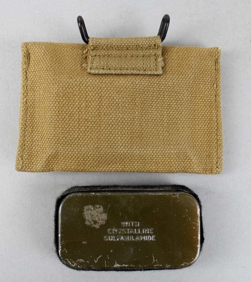 WW2 US British Made First Aid Pouch & Carlisle Tin — image 3