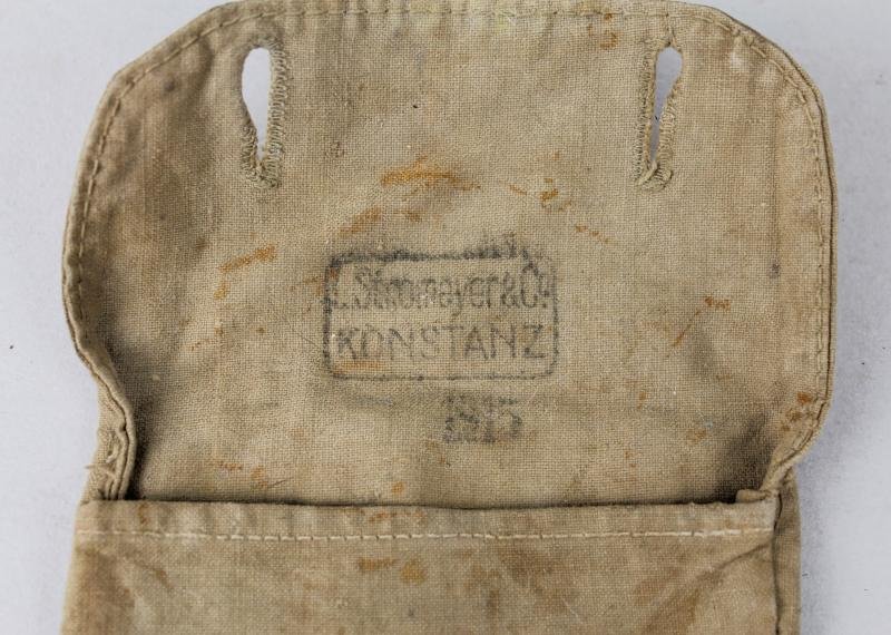 WW1 German Canvas Tent Peg Bag 1915 & 1916 Peg With Rope — image 2