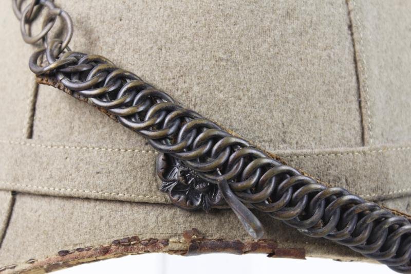 Victorian British Hertfordshire Regiment Grey Cloth Home Service Helmet — image 5