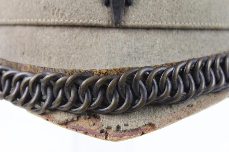 Victorian British Hertfordshire Regiment Grey Cloth Home Service Helmet — image 6