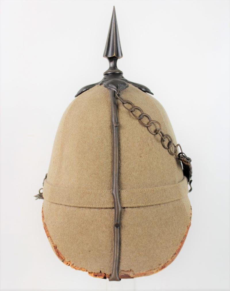 Victorian British Hertfordshire Regiment Grey Cloth Home Service Helmet — image 8