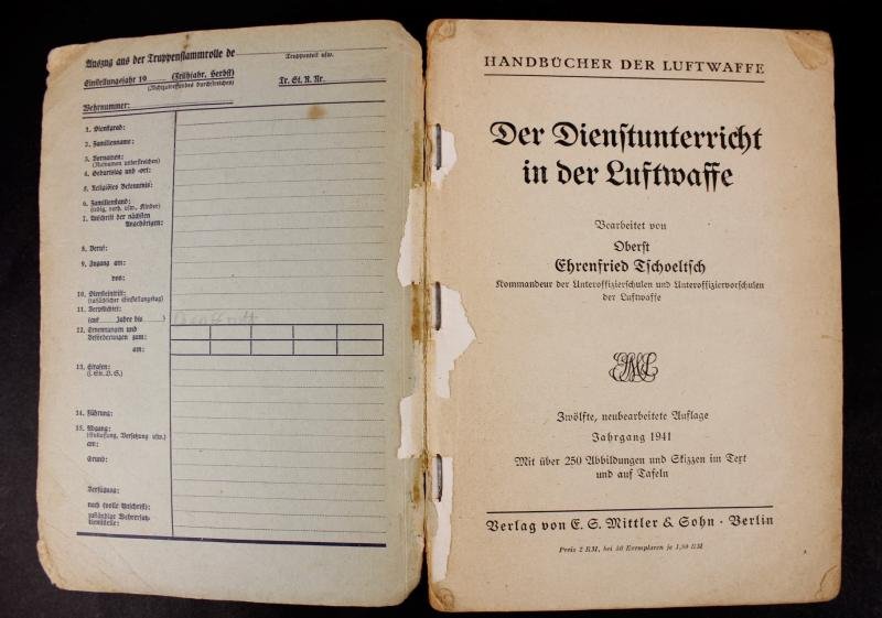 WW2 German Luftwaffe Soldiers 'Reibert' Manual 1941 — image 5