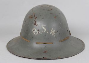 WW2 British Home Front 'Bilston Steel Works' Factory Helmet ( …
