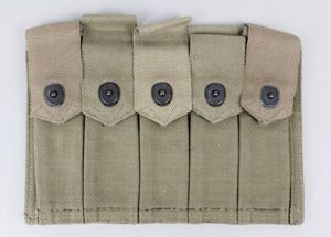 WW2 US Thompson SMG Magazine Pouch ( 5 X Magazines …