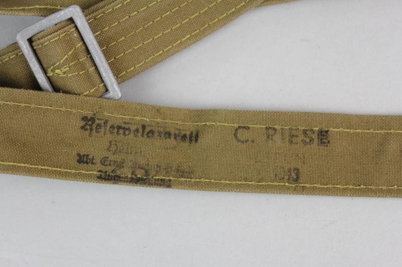 WW2 German Breadbag Strap Marked To Field Hospital 1943 — image 2