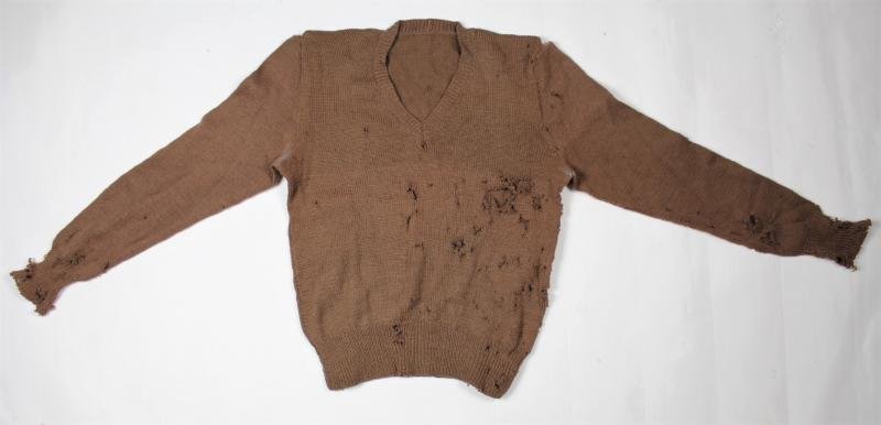 WW2 British Army Brown V Neck Battledress Sweater — image 5