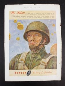 WW2 British Paratrooper Pullout From Country Life Magazine May 1945