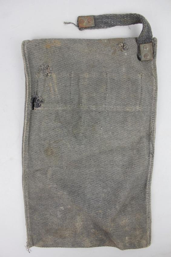 WW2 German Single Blue Canvas Grenade Bag — image 2