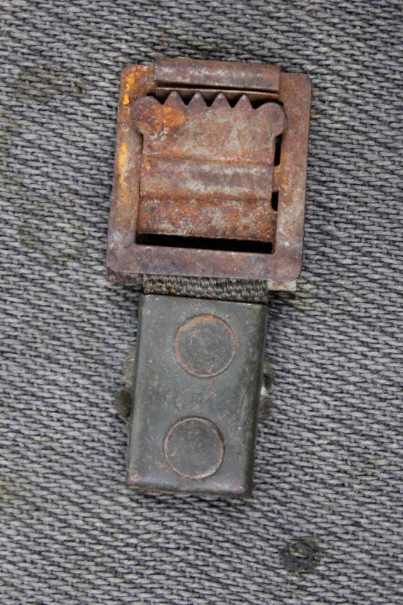 WW2 German Single Blue Canvas Grenade Bag — image 5