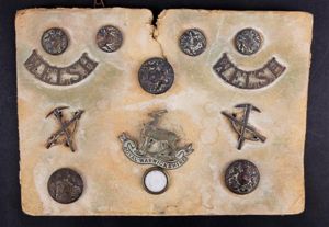 WW1 Welsh Soldiers Souvenir Badges & Buttons Period Mounted On …