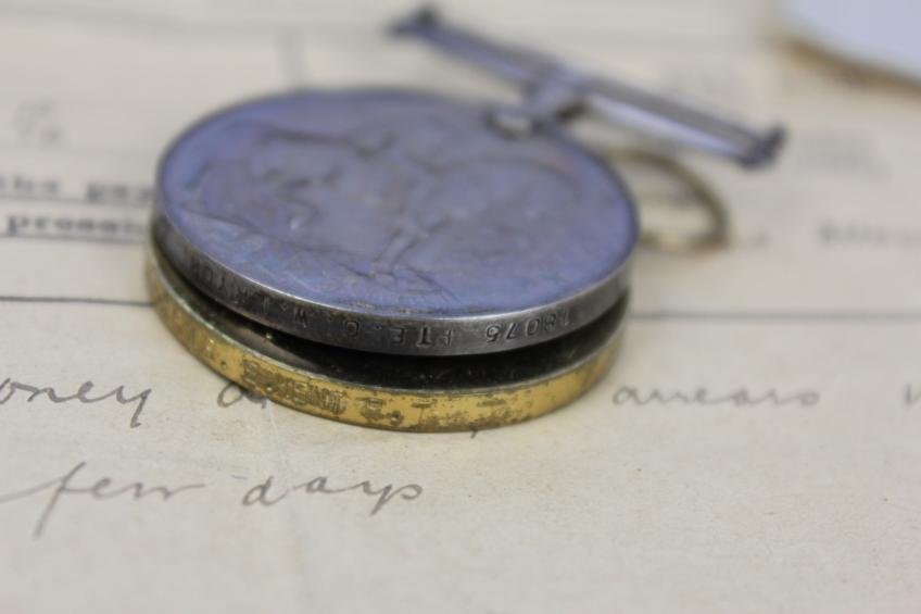 WW1 Infantry Soldier Medals & Ephemera Grouping — image 2