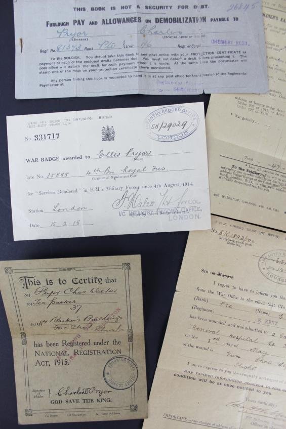 WW1 Infantry Soldier Medals & Ephemera Grouping — image 6