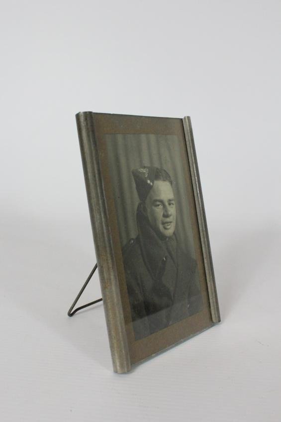 WW2 British Soldier Photograph In Period Frame — image 2