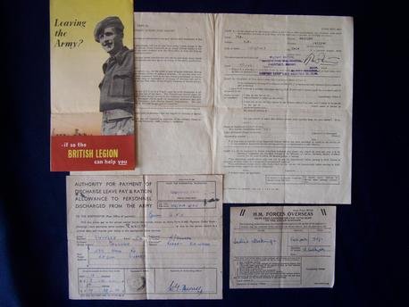 WW2 British Discharge Papers & Related Ephemera — image 2