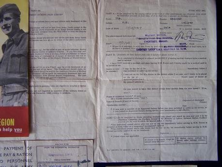 WW2 British Discharge Papers & Related Ephemera — image 3