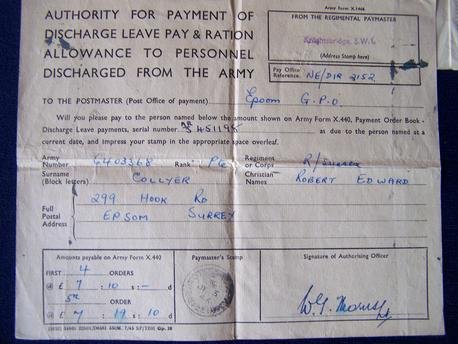 WW2 British Discharge Papers & Related Ephemera — image 5