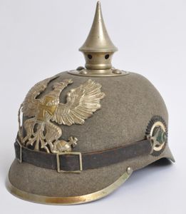 WW1 German Pioneer Reserve Felt Ersatz Pickelhaube of Prussia