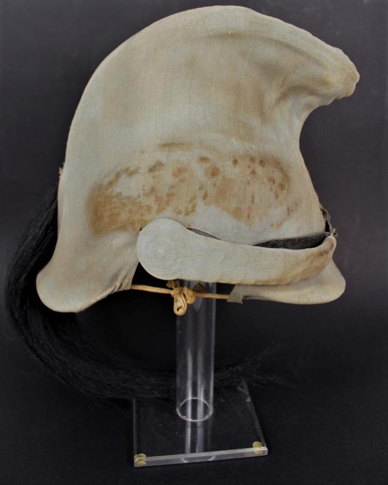 French M1872/1874 Dragoon Helmet With Rare Pale Blue Issue Field Cover — image 4