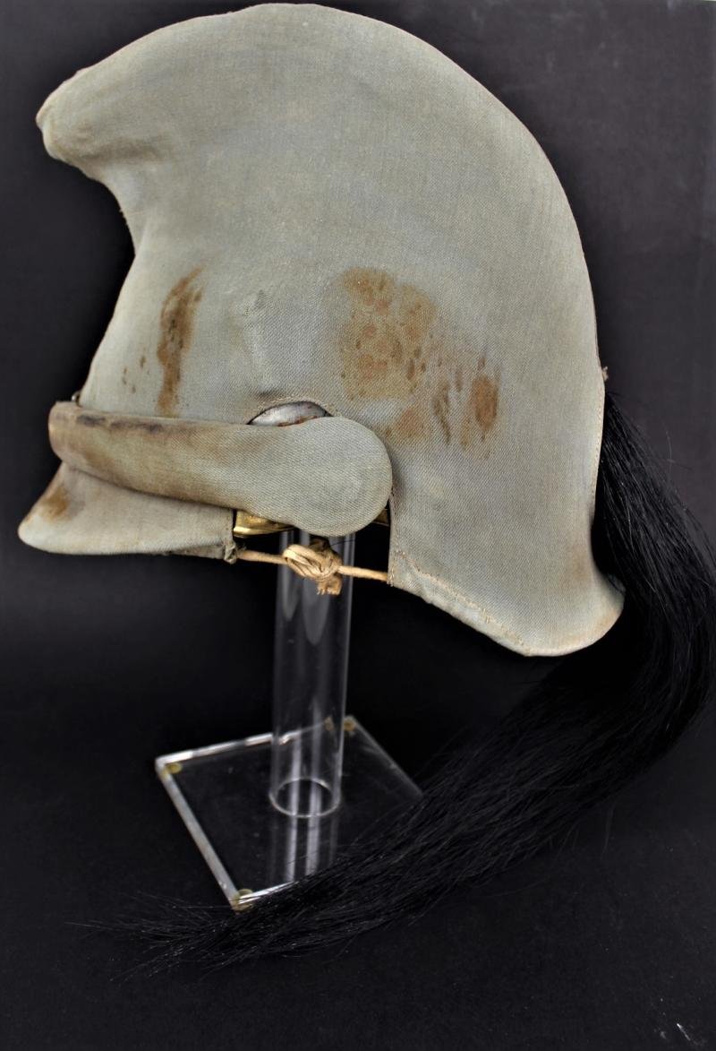 French M1872/1874 Dragoon Helmet With Rare Pale Blue Issue Field Cover — image 5