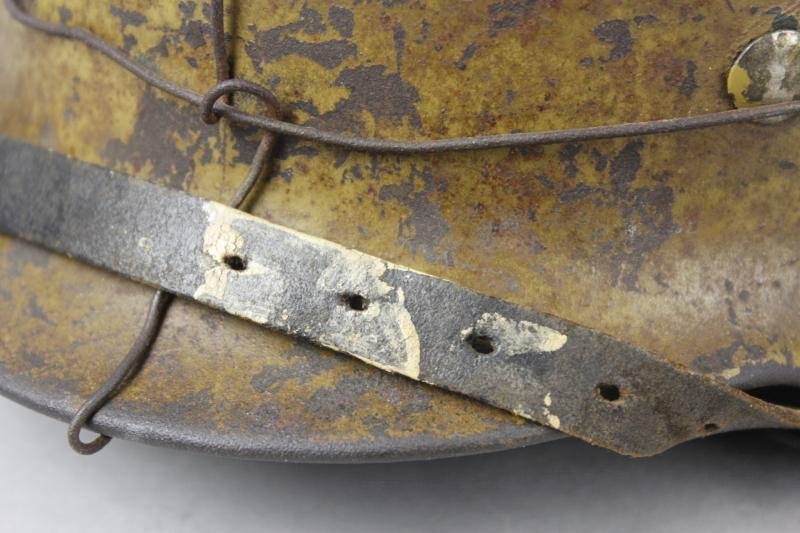 WW2 German M40 Wire Camouflage 'Tunisia' Helmet Named To A Waffenmeister — image 12