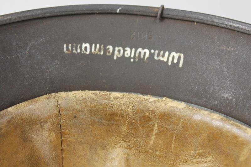 WW2 German M40 Wire Camouflage 'Tunisia' Helmet Named To A Waffenmeister — image 14