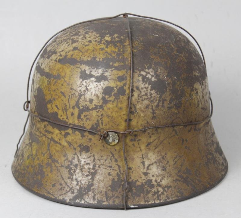 WW2 German M40 Wire Camouflage 'Tunisia' Helmet Named To A Waffenmeister — image 6