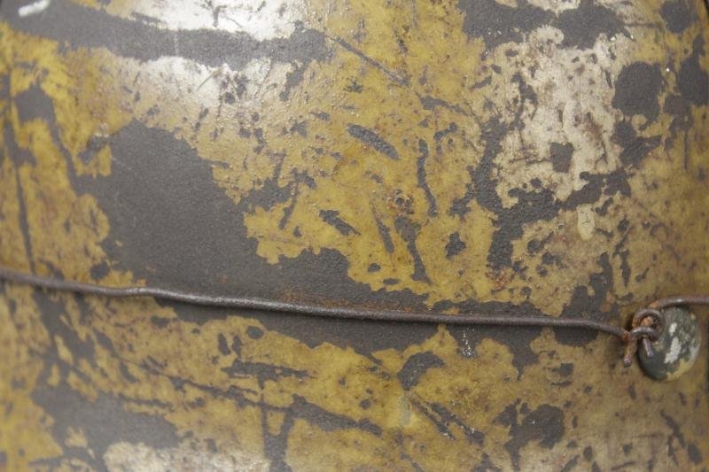 WW2 German M40 Wire Camouflage 'Tunisia' Helmet Named To A Waffenmeister — image 7