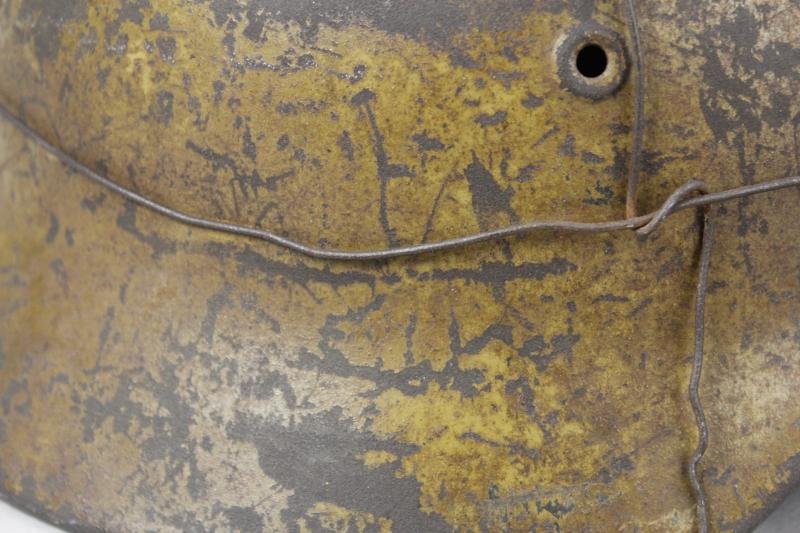 WW2 German M40 Wire Camouflage 'Tunisia' Helmet Named To A Waffenmeister — image 9