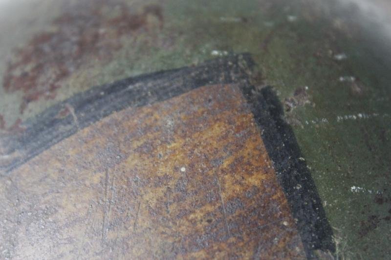 WW1 German M17 Three Tone Camouflage Helmet — image 12