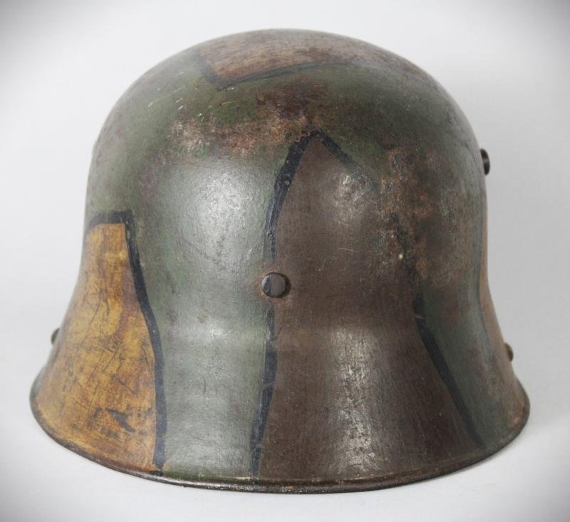WW1 German M17 Three Tone Camouflage Helmet — image 2