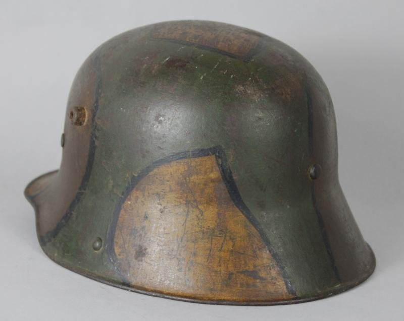 WW1 German M17 Three Tone Camouflage Helmet — image 3
