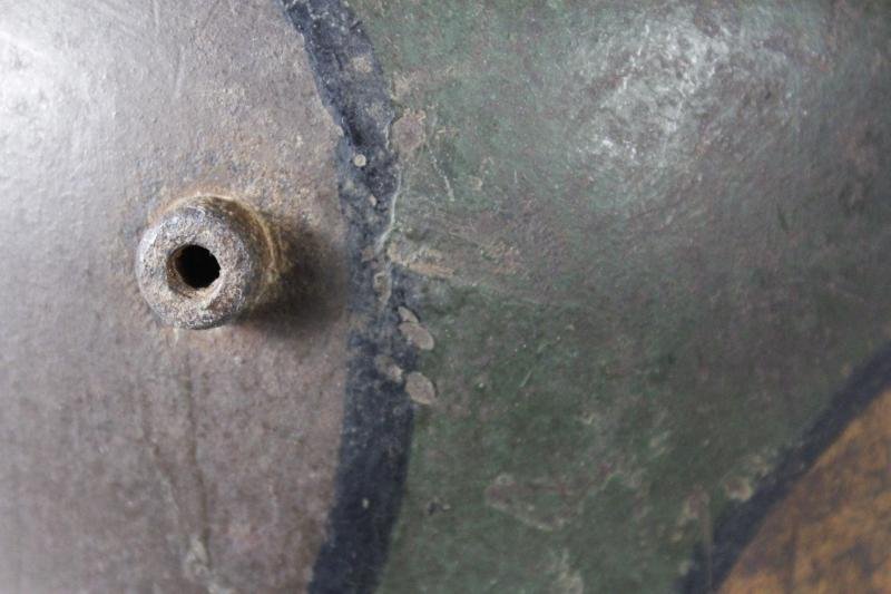 WW1 German M17 Three Tone Camouflage Helmet — image 8